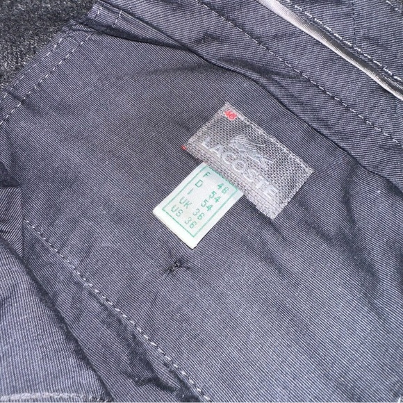 Men’s Lacoste Wool Blend Straight Leg Trouser Pant in Gray, Size 36x32 - Picture 6 of 16